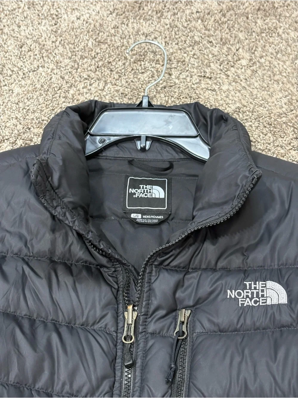 The North Face Denali 550 Down Hybrid Jacket Mens L Black Puffer Fleece Gorp